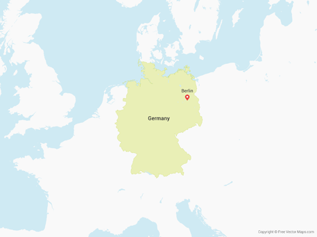 Map showing Germany